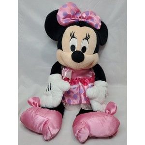 Disney Minnie Mouse Plush Pink Preowned Clean And Sanitized Good Condition Cute